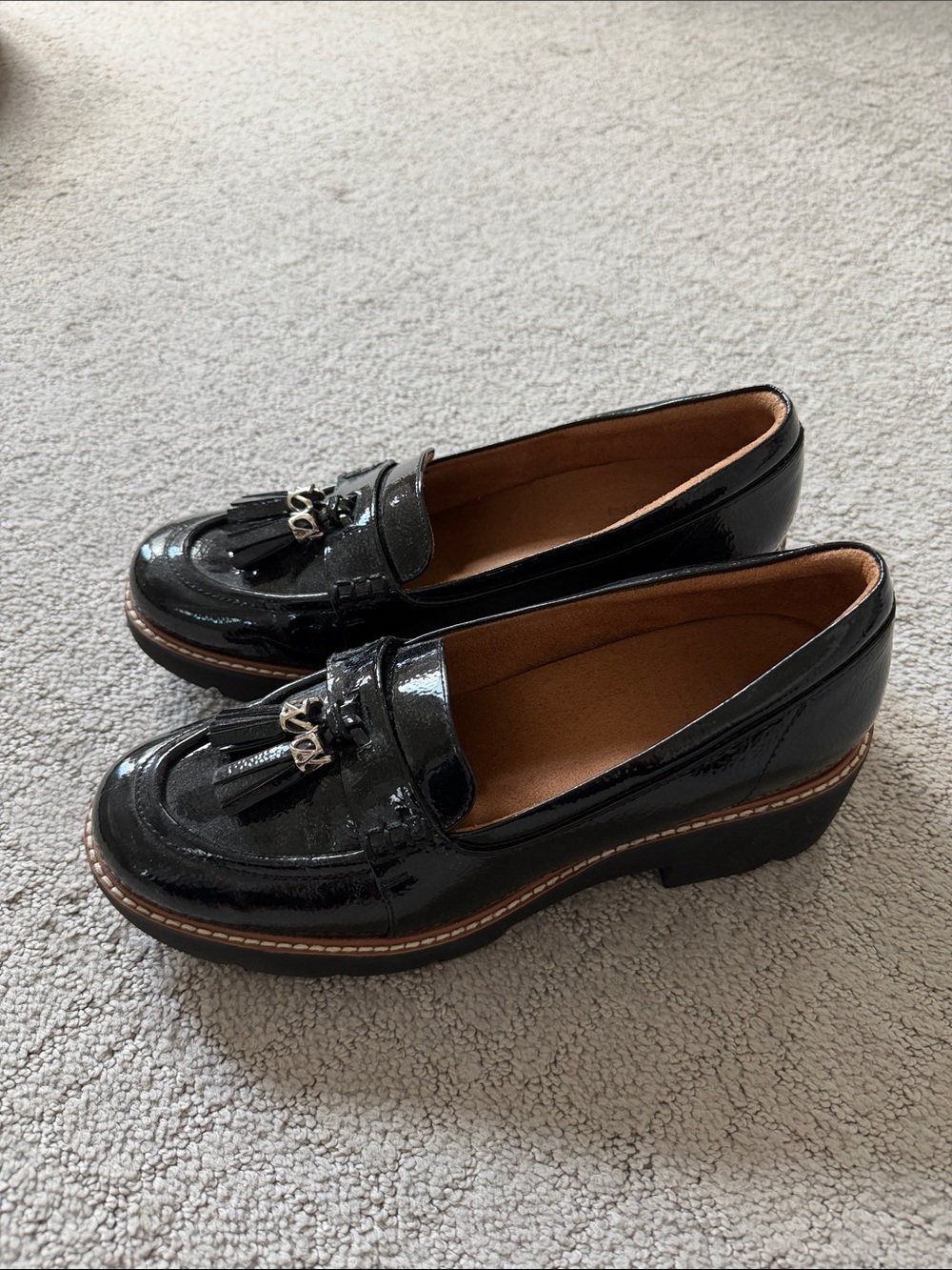Naturalizer Black Patent Tassel Loafers